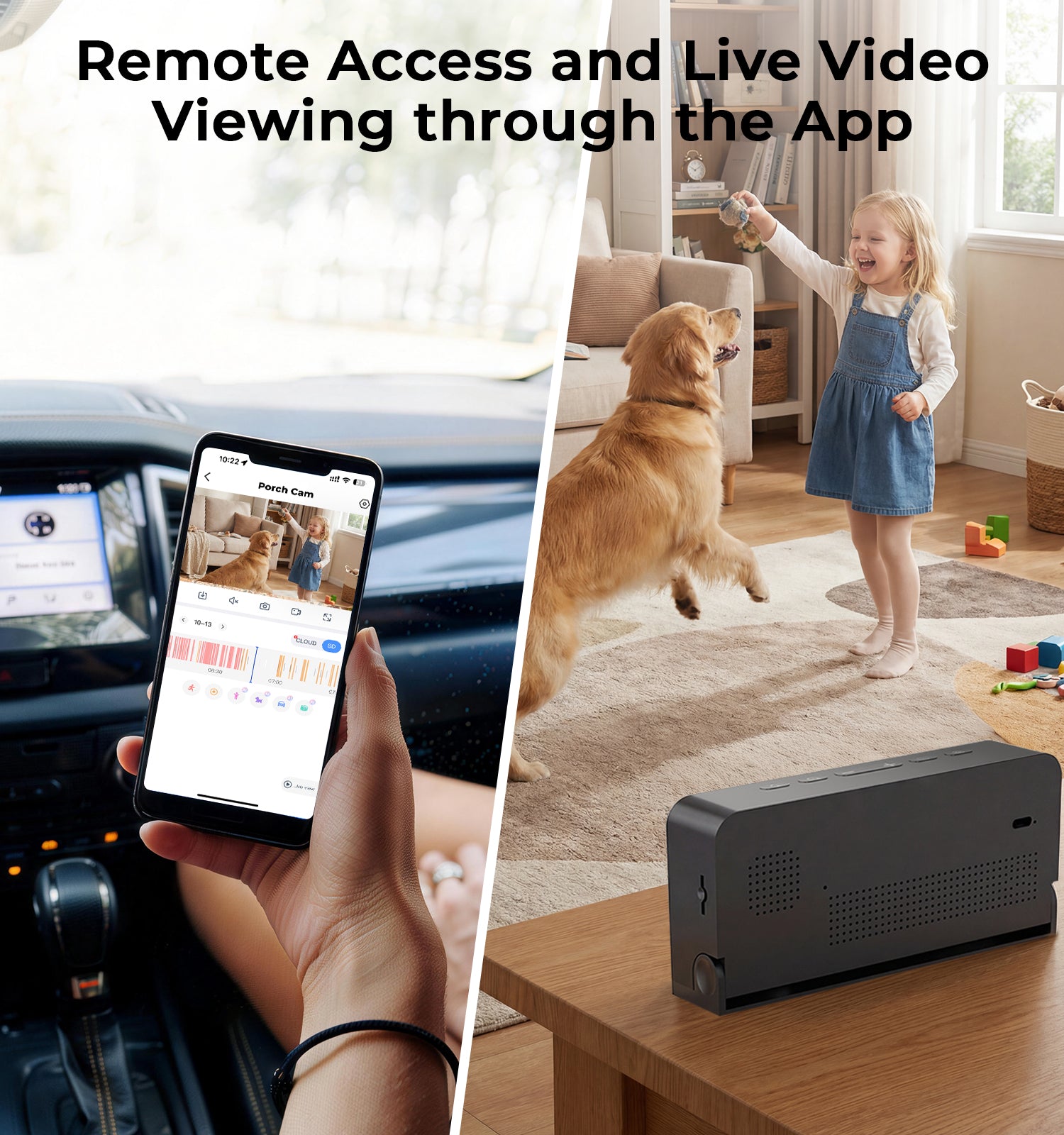 2K Clock Camera, 5G & 2.4G WiFi Indoor Pet Baby Nanny Cameras with Alarm for Home Security, Full Color Night Vision, Human Motion Detection, Local SD Storage