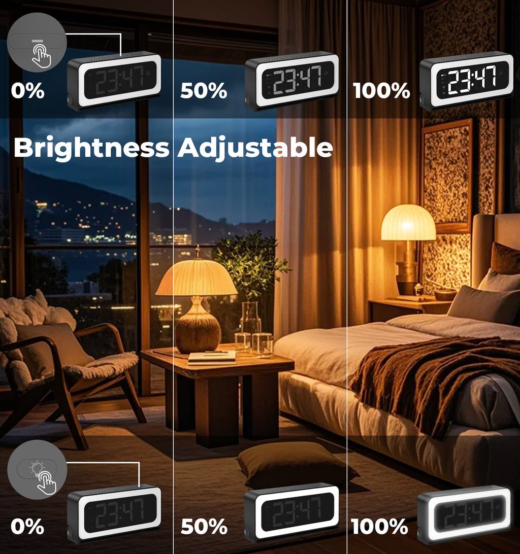 2K Clock Camera, 5G & 2.4G WiFi Indoor Pet Baby Nanny Cameras with Alarm for Home Security, Full Color Night Vision, Human Motion Detection, Local SD Storage