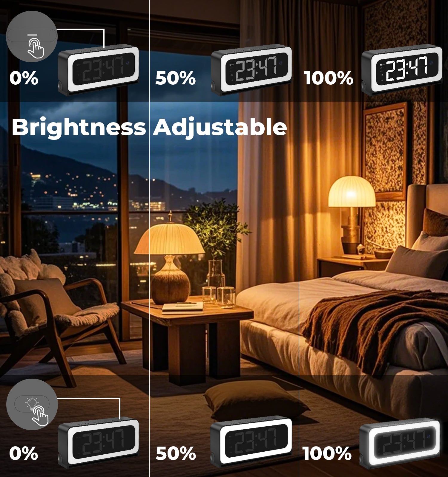 2K Clock Camera, 5G & 2.4G WiFi Indoor Pet Baby Nanny Cameras with Alarm for Home Security, Full Color Night Vision, Human Motion Detection, Local SD Storage