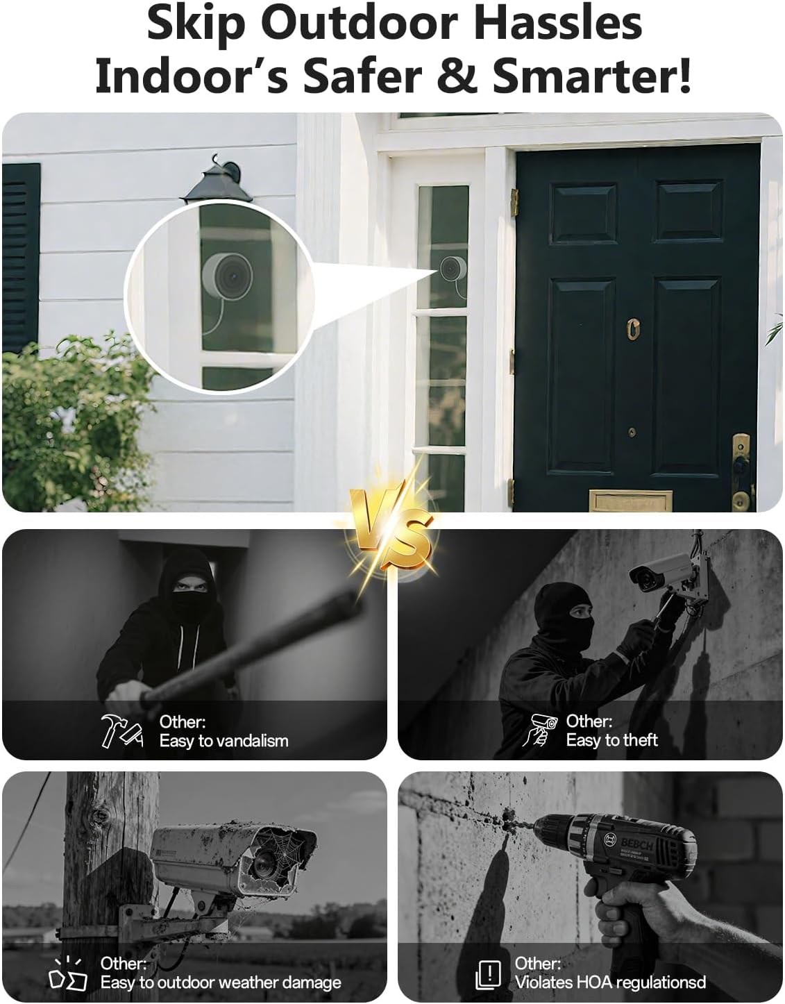 4MP/2K Window Camera for Home Security, 5G&2.4G WiFi Indoor Security Cameras, 2Pk Outdoor Monitor Cam thru Glass Blacklight Color Night Vision, 24/7 Record AI Human Motion Detection, Easy Mag. Install